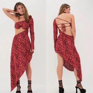 For Love & Lemons Davina Midi Dress NWT Size Small Lolita Date Night Underwire